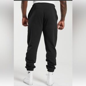 GYMSHARK mens black fleece joggers